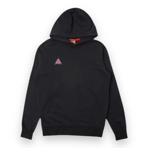 Nike ACG Pullover Fleece Hoodie Black Sz S French Terry Lined Donegal hem cuffs